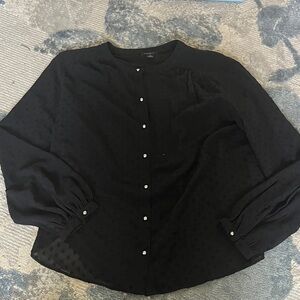 Ann Taylor Classic Black Casual Shirt